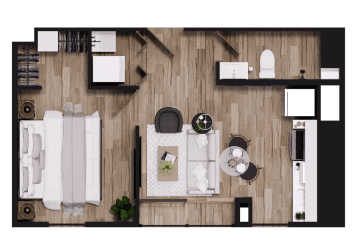 En venta apartamento en planos de 1 habitacione Z. 10 - foto 1