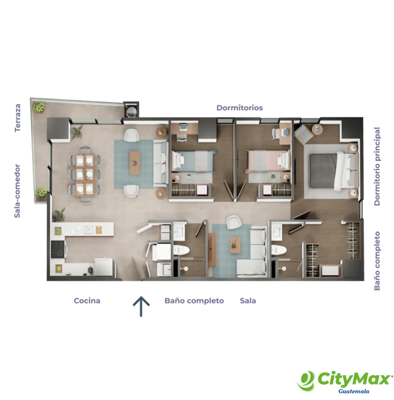 En venta apartamento en zona 15 de 3 habitaciones  - foto 6