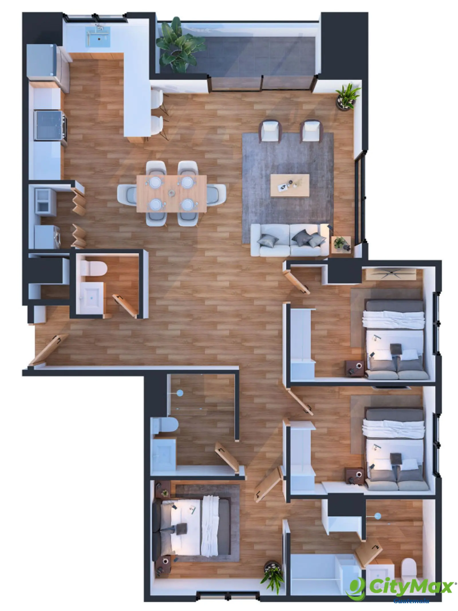 Apartamento en planos en venta en la zona 16 - foto 9