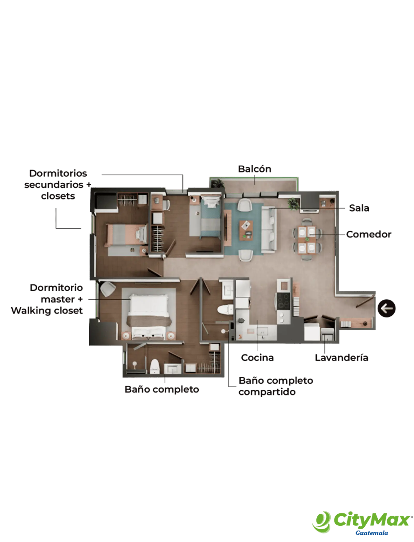 Apartamento en Pre-Venta en zona 10 de 3 habitaciones  - foto 6