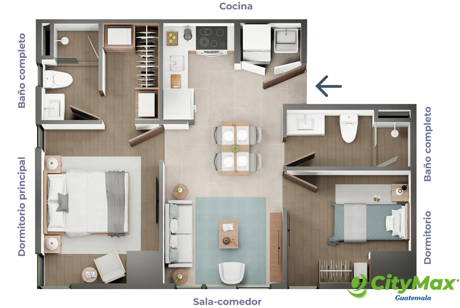 Apartamentos en planos en venta en zona 15 V.H. II - foto 5