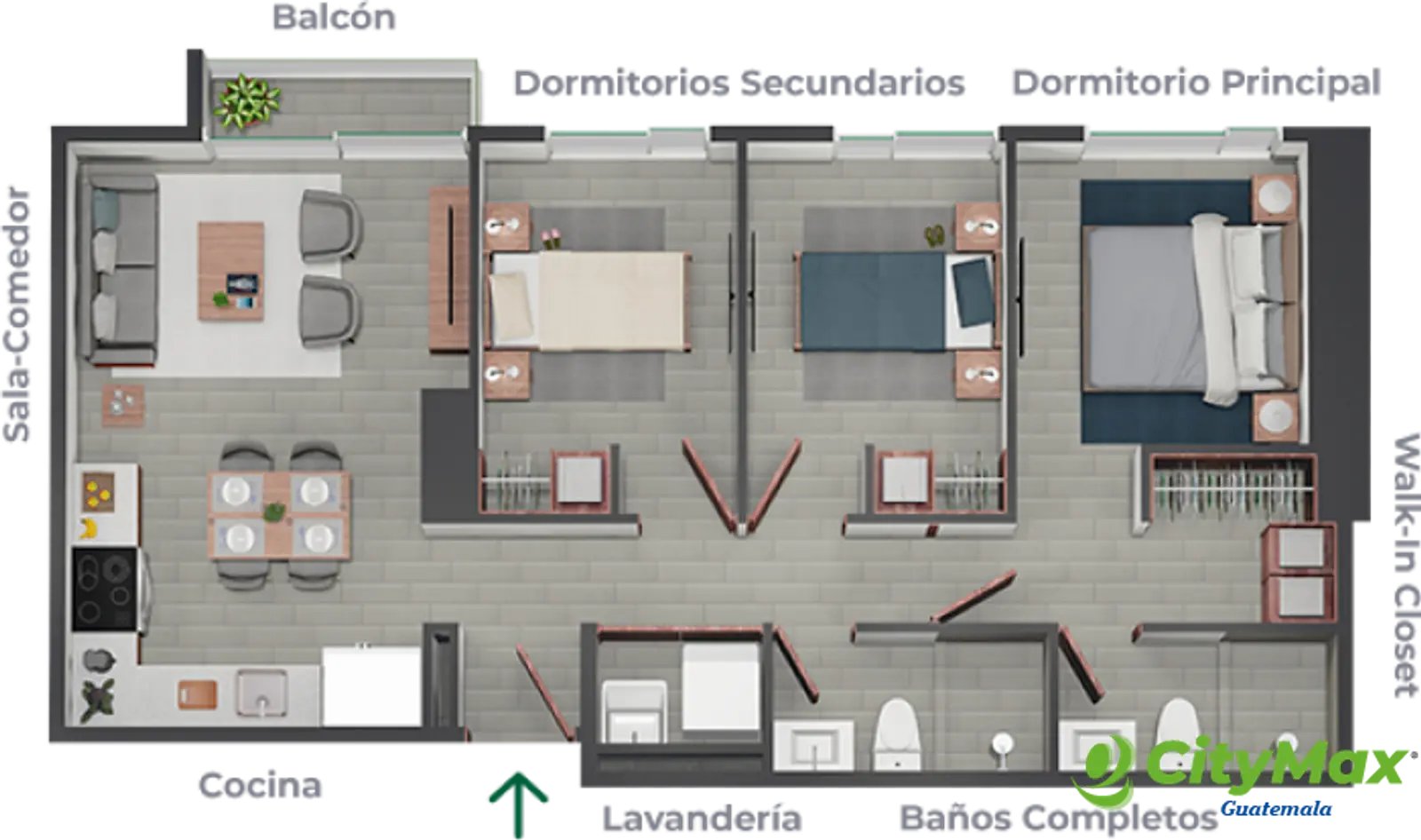 En venta apartamento en zona 15 en Planos  - foto 11