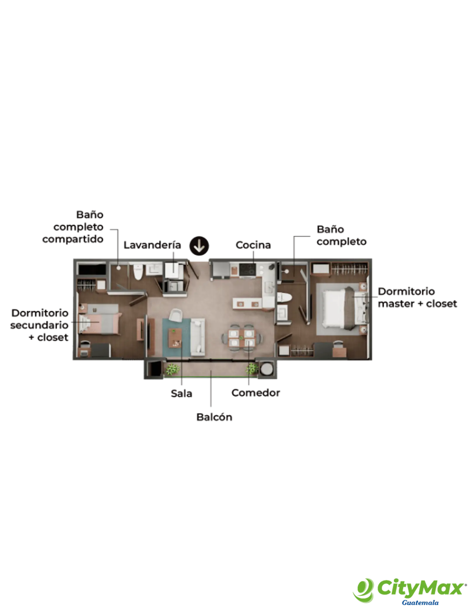 Apartamento 2 habitaciones en  Pre-venta en zona 10  - foto 5
