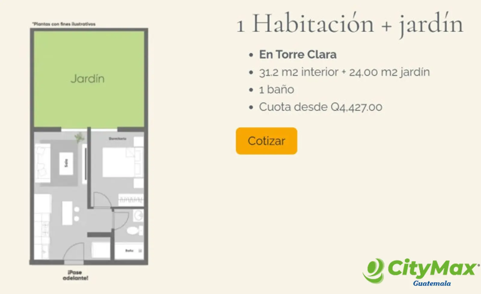 Apartamento en Construcción en la zona 1 con Jardín  - foto 7