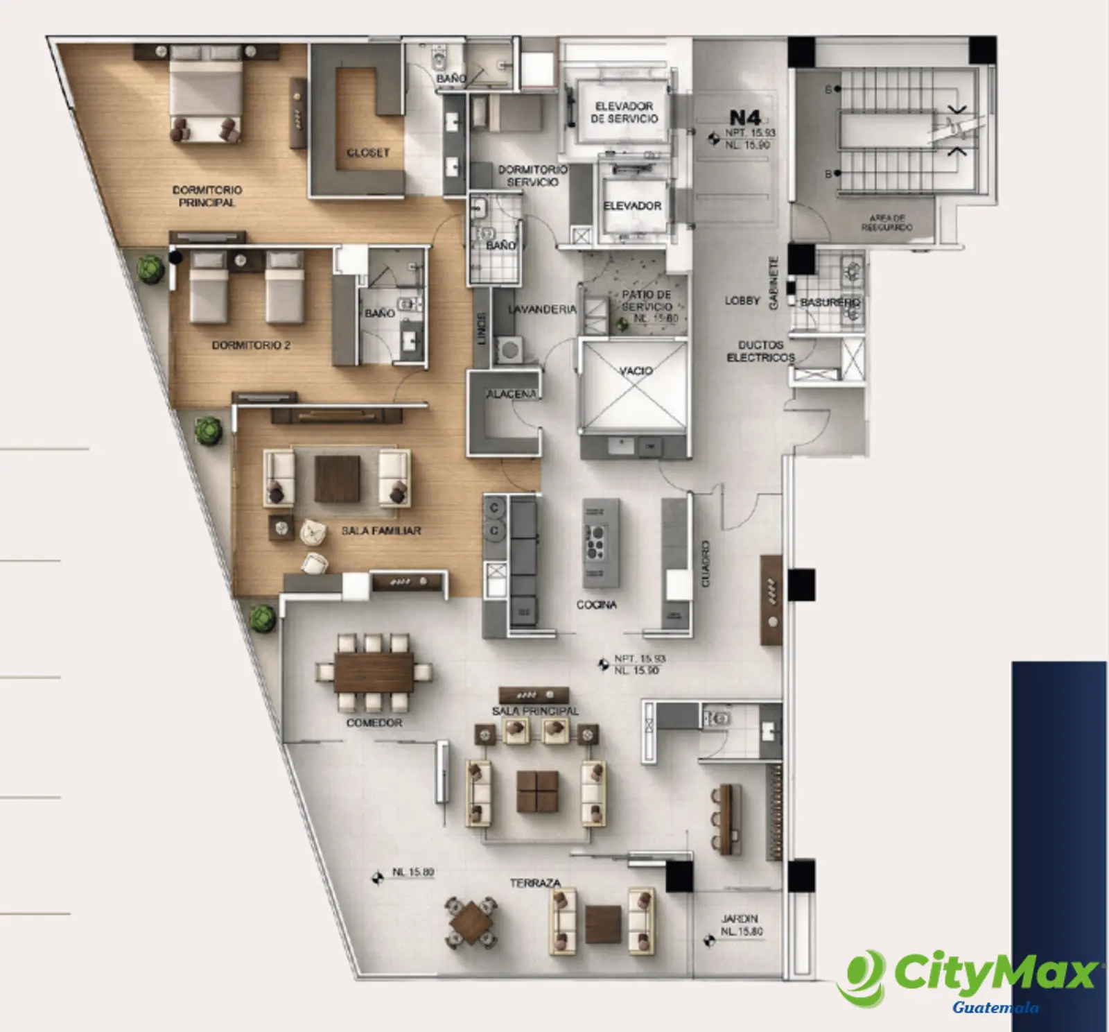 Lujoso Apartamento el Pulte club En venta en zona 16 - foto 17