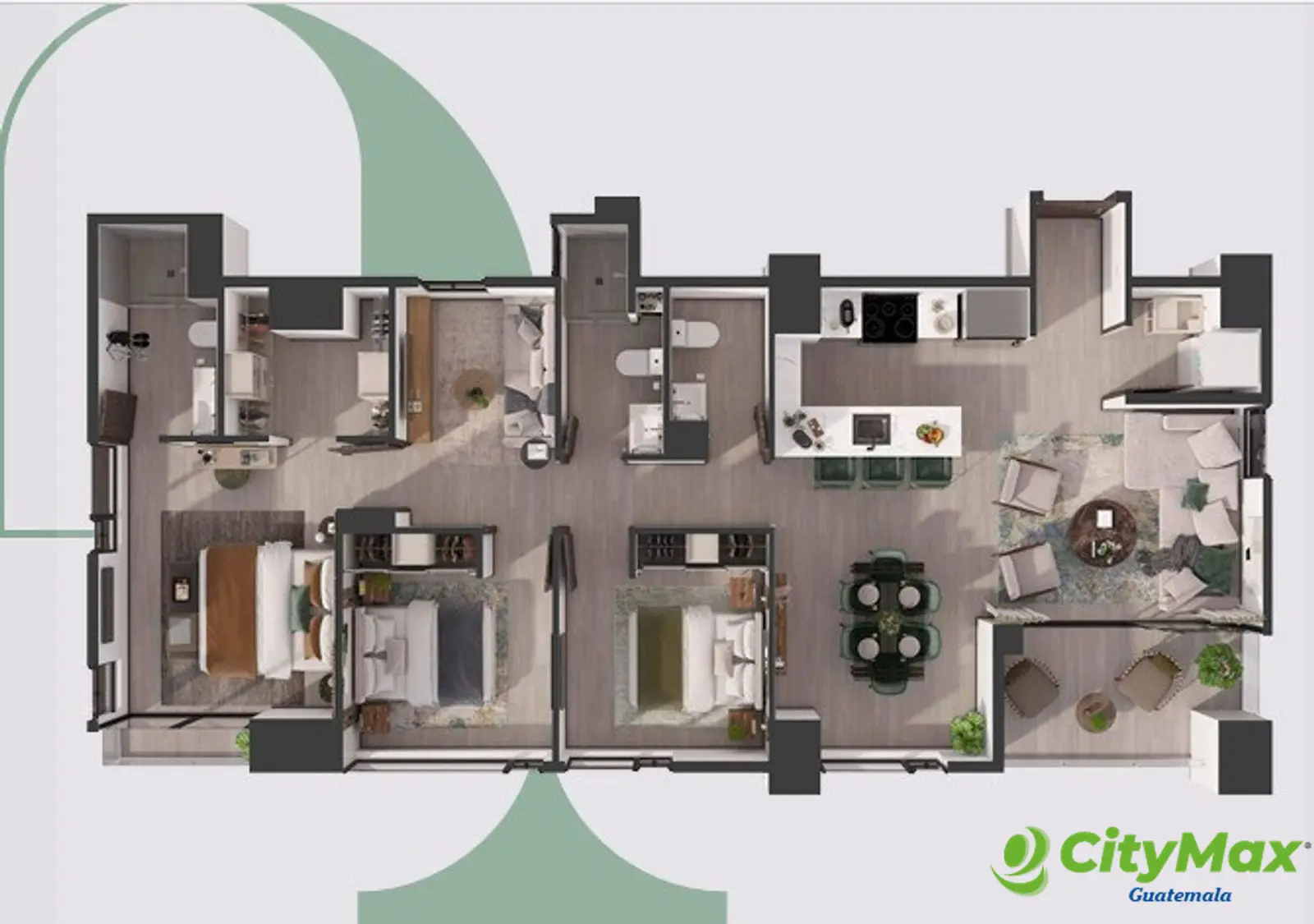 Apartamento 3 habitaciones en alquiler zona 13 Americas - foto 2